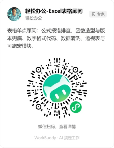 轻松办公-Excel表格顾问微信小程序码