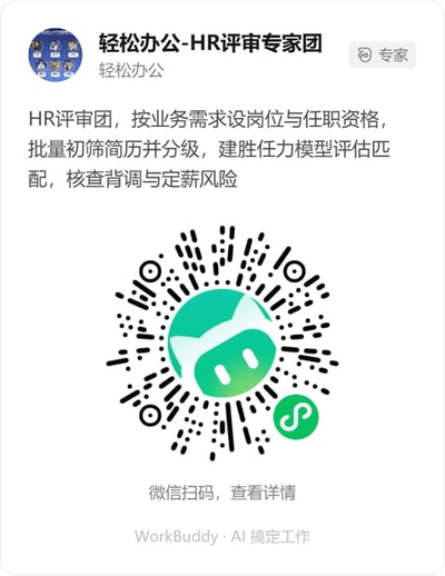 轻松办公-HR评审专家团微信小程序码