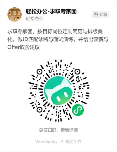 轻松办公-求职专家团微信小程序码