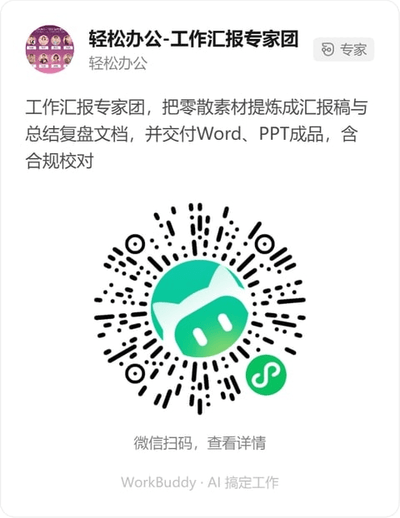轻松办公-工作汇报专家团微信小程序码